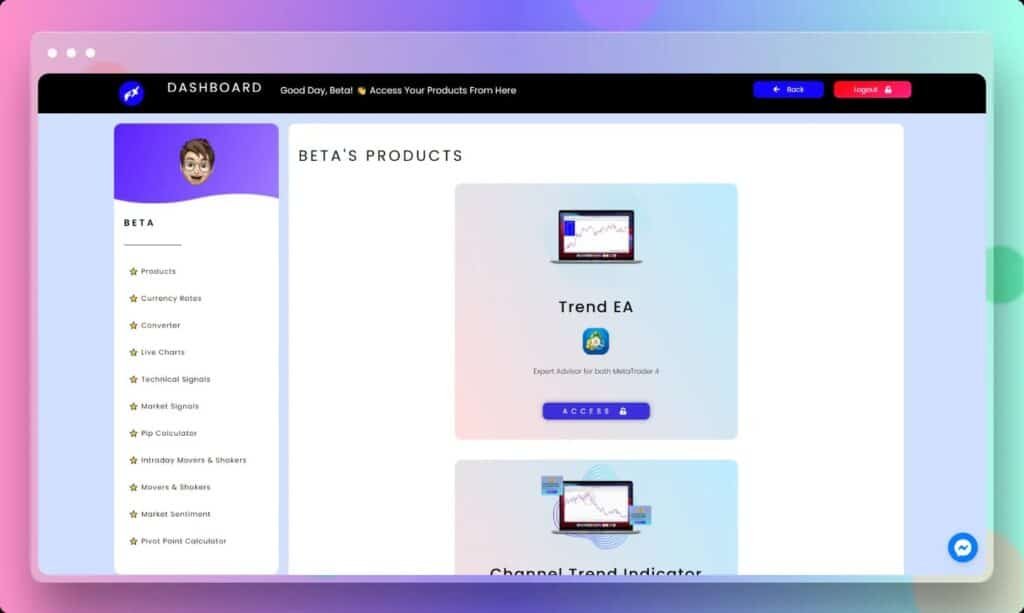 FX Pattern Pro Dashboard