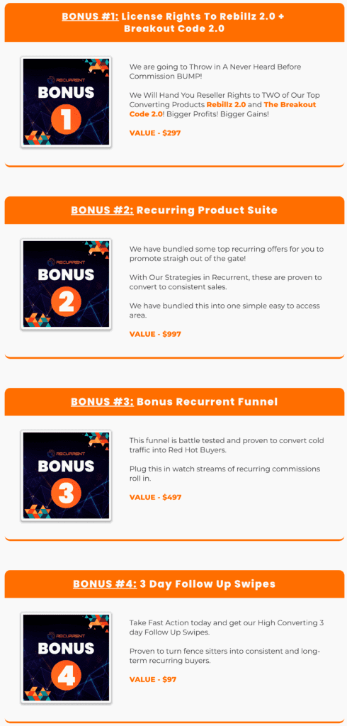 recurrent exclusive bonuses