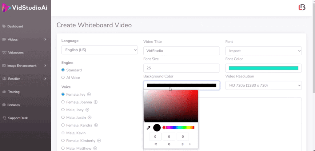 vidstudio ai features