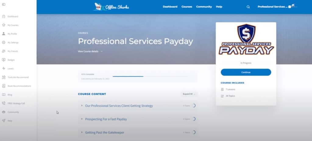 Professional Services Payday members area