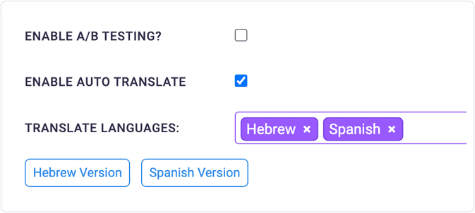 sendiio translate feature