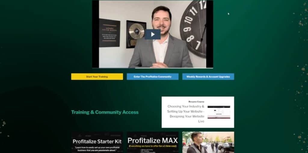 profitalize members area