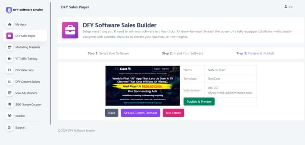 dfy software empire builder