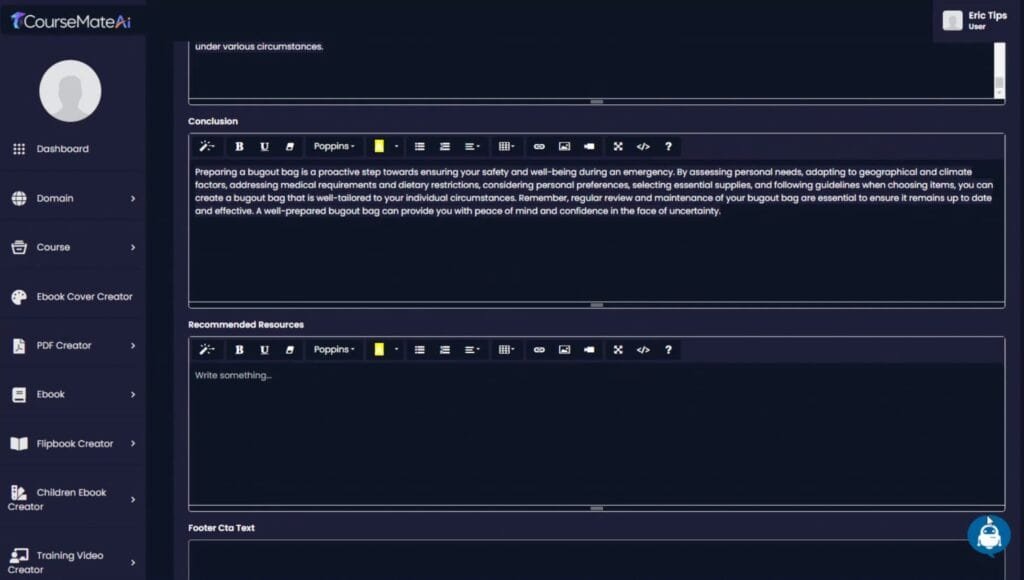 coursemate ai features